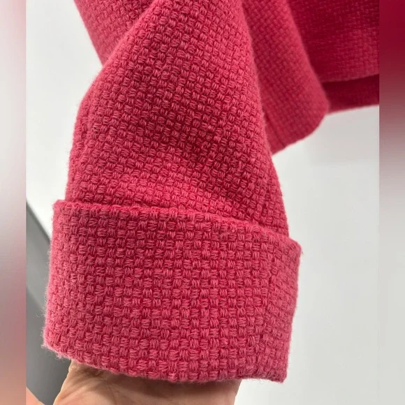 Boden pink wool blend jacket with scalloped hem size 8 - Picture 11 of 15